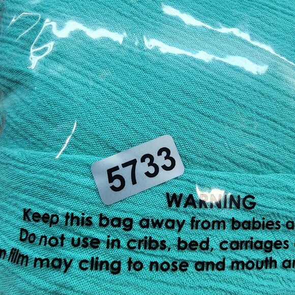 Women's A.N.A Turquoise Lace Yoke Top Blouse Short Sleeve Round Neck Size L - Picture 11 of 11